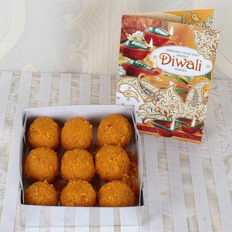 Motichoor Ladoo & Diwali Card