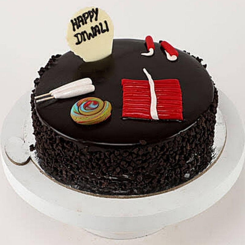 Diwali Crackers Chocolate Cake